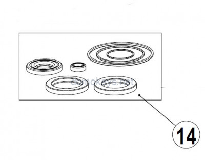 ALUTECH TR230.14-F : Комплект резиновых уплотнителей редуктора 