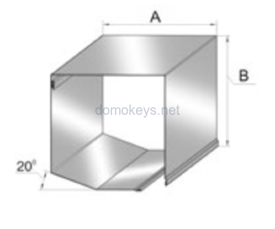 ALUTECH SB20/180 : Короб защитный 20° 180х180