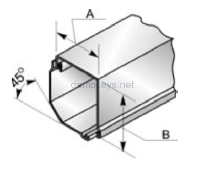 ALUTECH SB45/180 : Короб защитный 45° 180х180