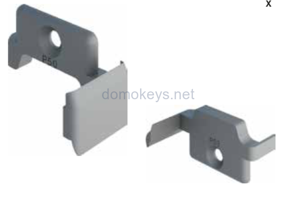 DoorHan P50 : Заглушка верхняя, Ц-профиля, проем верхняя, серебро
