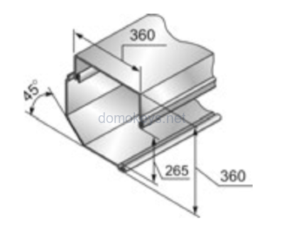 ALUTECH SB45/360 : Короб защитный 45° 360х360