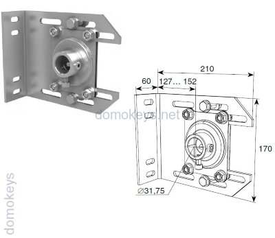 DoorHan 13012 : КРОНШТЕЙН ВНУТРЕННИЙ ДЛЯ ВАЛА 1.25"