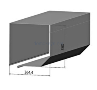ALUTECH SB45/360-MH : Короб защитный 45° 360х364.4