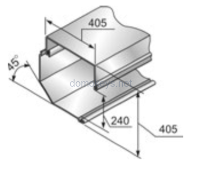 ALUTECH SB45/405 : Короб защитный 45° 405х405