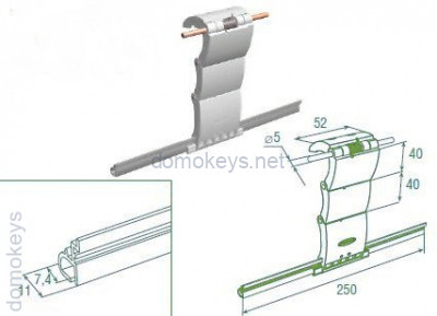 ALUTECH RG3 : РИГЕЛЬ БЛОКИРУЮЩИЙ  (3-Х СЕКЦИОННЫЙ) 