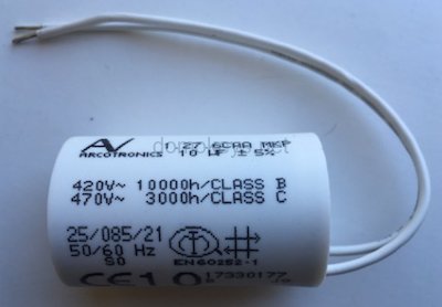 CAME 119RIR295 : Конденсатор 10мкФ с гибкими выводами ATI