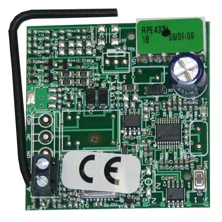 FAAC 787741 : Радиоприемник 1-канальный встраиваемый в разъем RP 433 МГц  память на 250 пультов  с кодировкой RC
