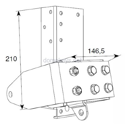 DoorHan 25451 : Устройство защиты от разрыва троса (низкий подъем,барабан сзади)